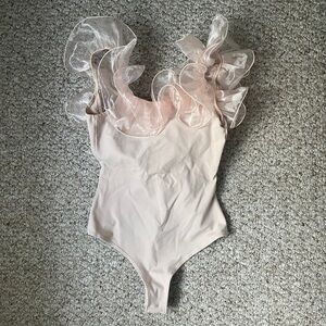 Free People Ruffle Bodysuit